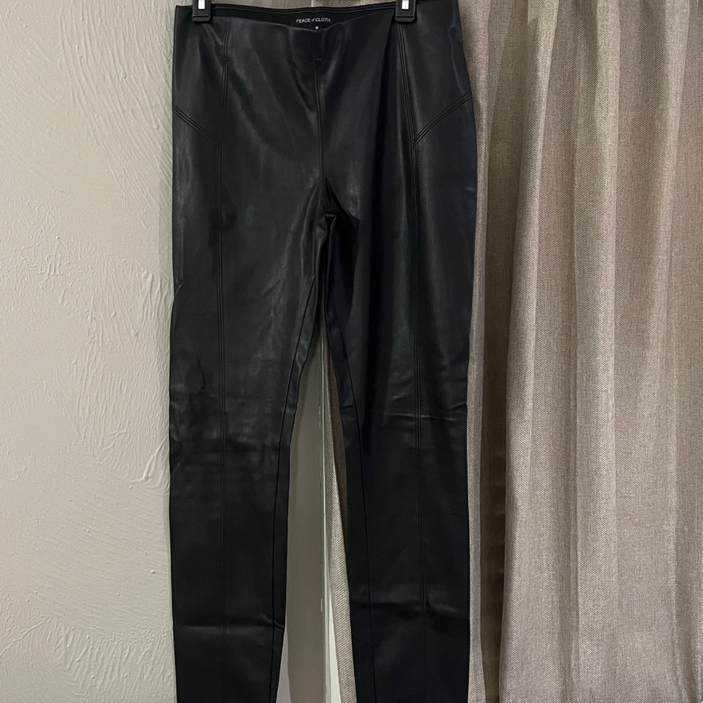NEW PEACE OF CLOTH faux leather jegging in black sz small
